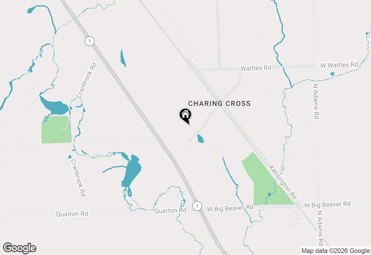 Map of 265 Charing Cross Court, Bloomfield Hills, MI 48304