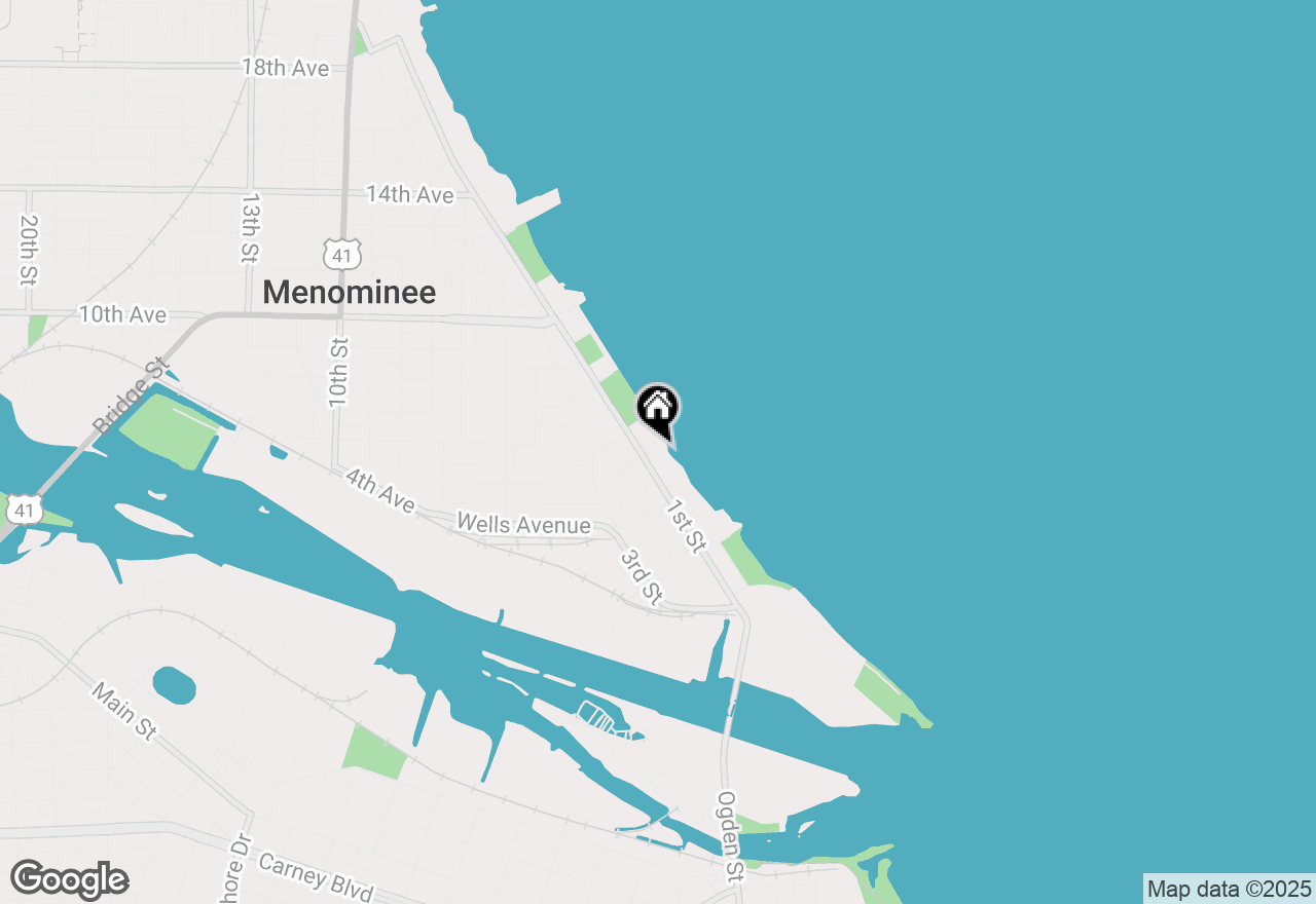 Map of 450 1st St, Menominee, MI 49858