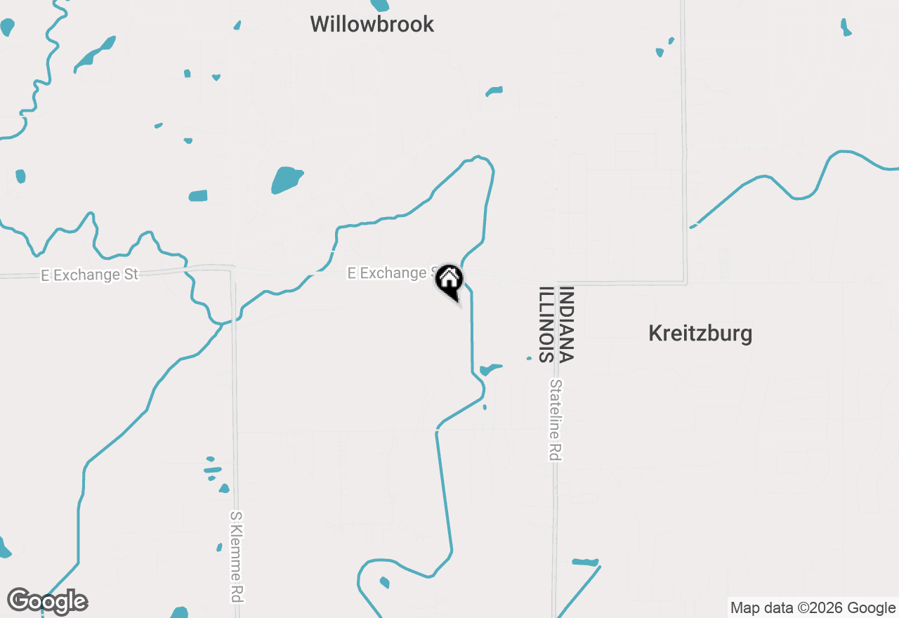 Map of 3303 E Exchange Street, Crete, IL 60417