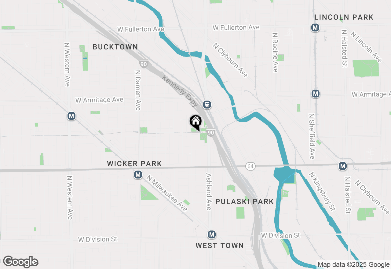 Map of 1757 N Paulina Street #N, Chicago, IL 60622