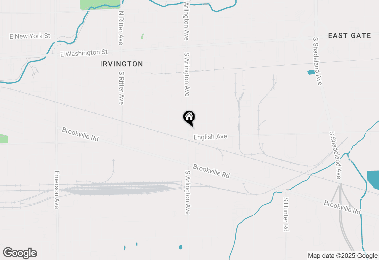 Map of 443 S Arlington Avenue, Indianapolis, IN 46219