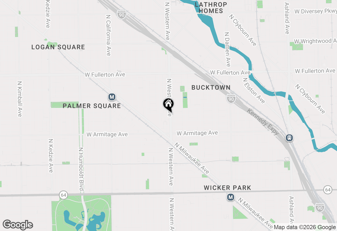Map of 2072 N Western Avenue #303, Chicago, IL 60647