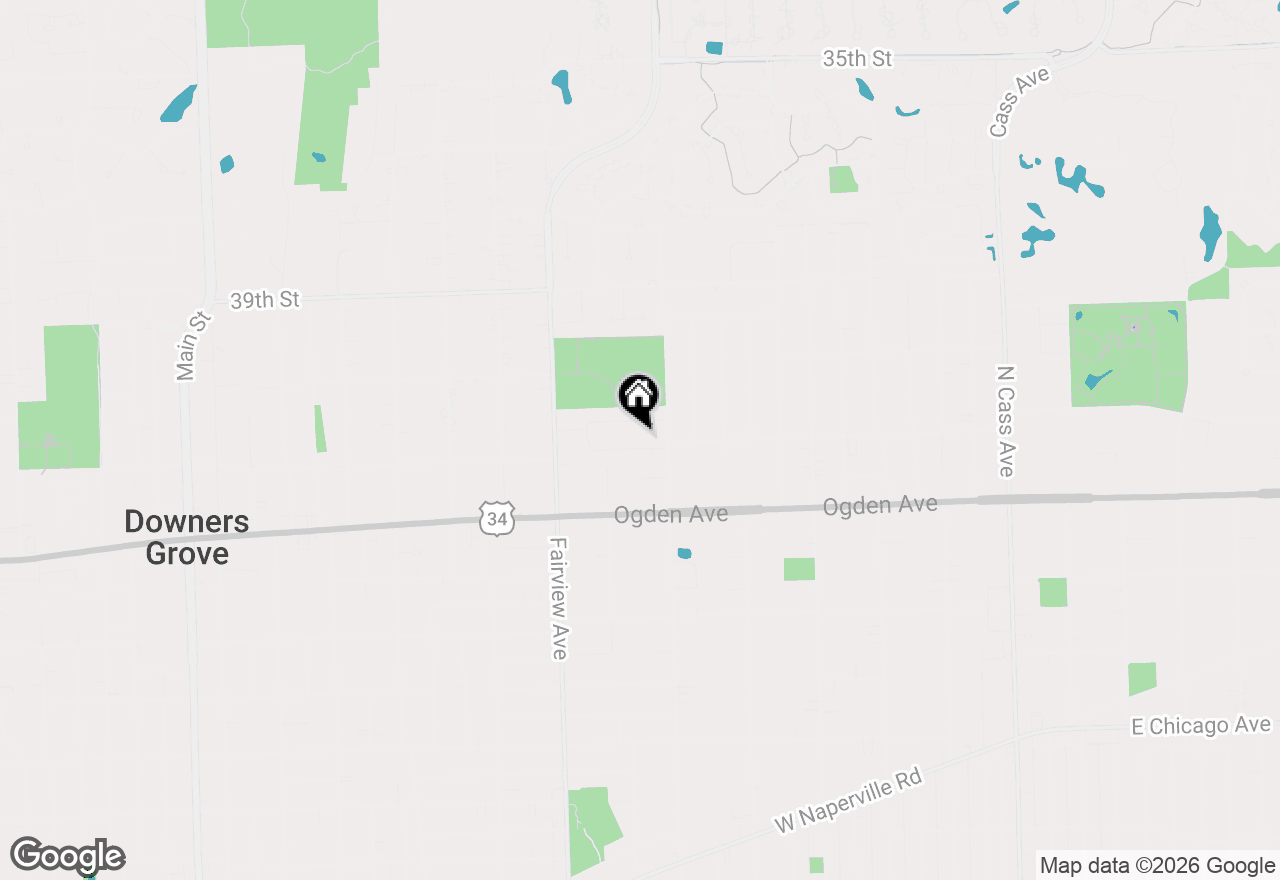 Map of 228 41st Street, Downers Grove, IL 60515