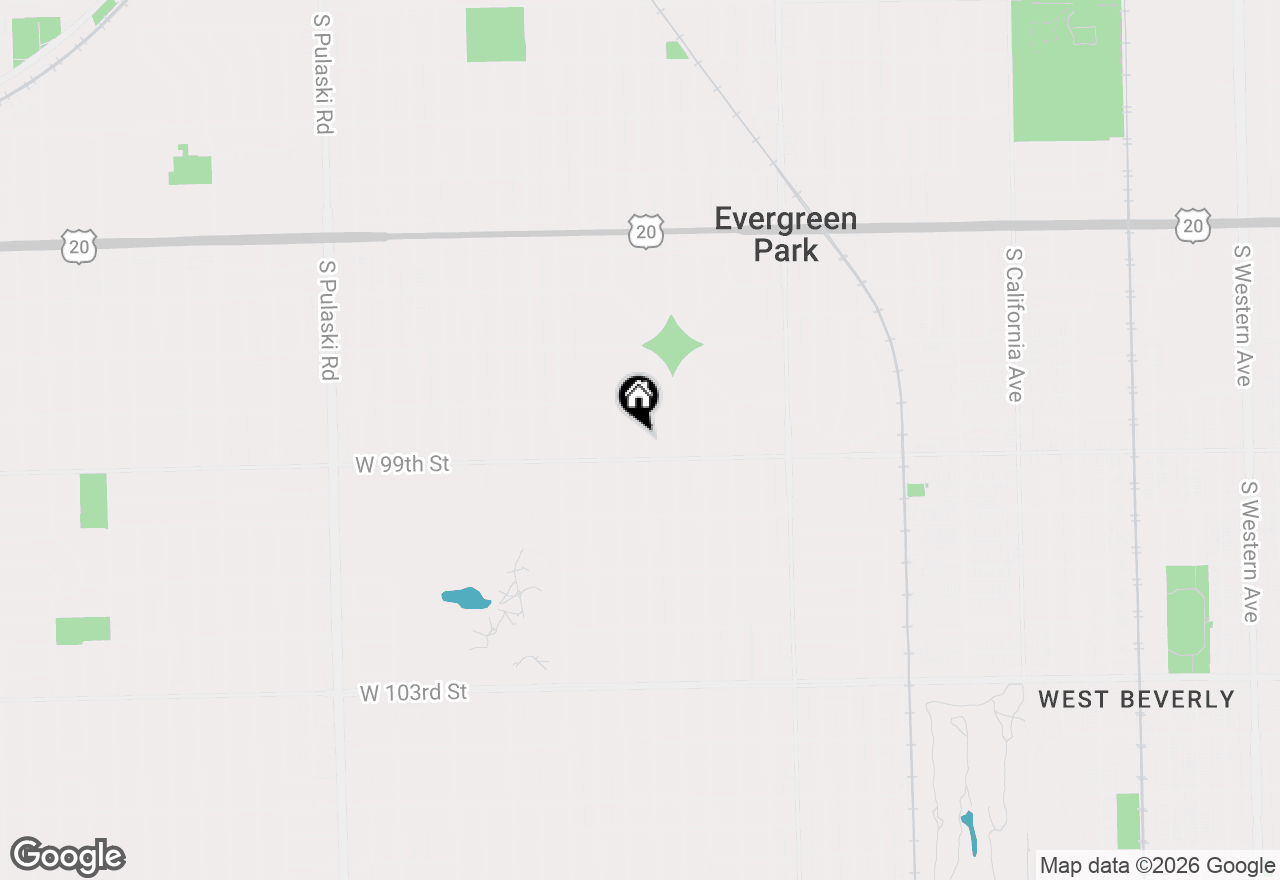 Map of 9840 S Trumbull Avenue, Evergreen Park, IL 60805