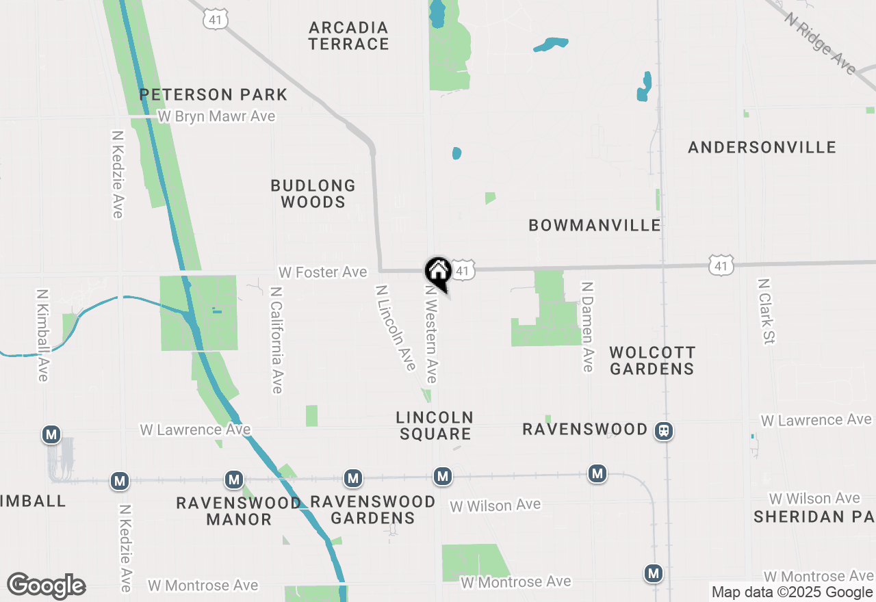Map of 5107 N Western Avenue #2S, Chicago, IL 60625