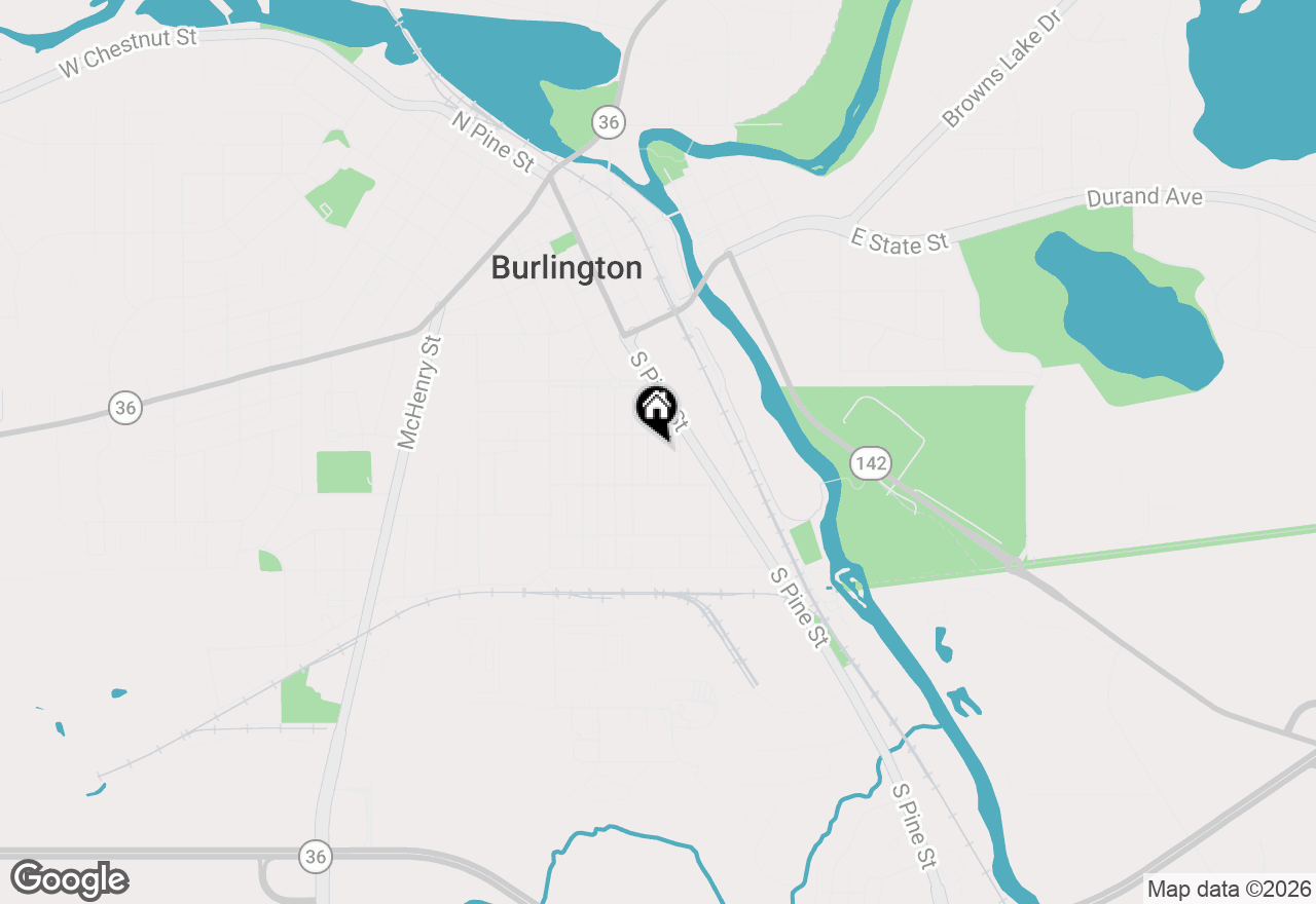 Map of 324 Henry St, Burlington, WI 53105
