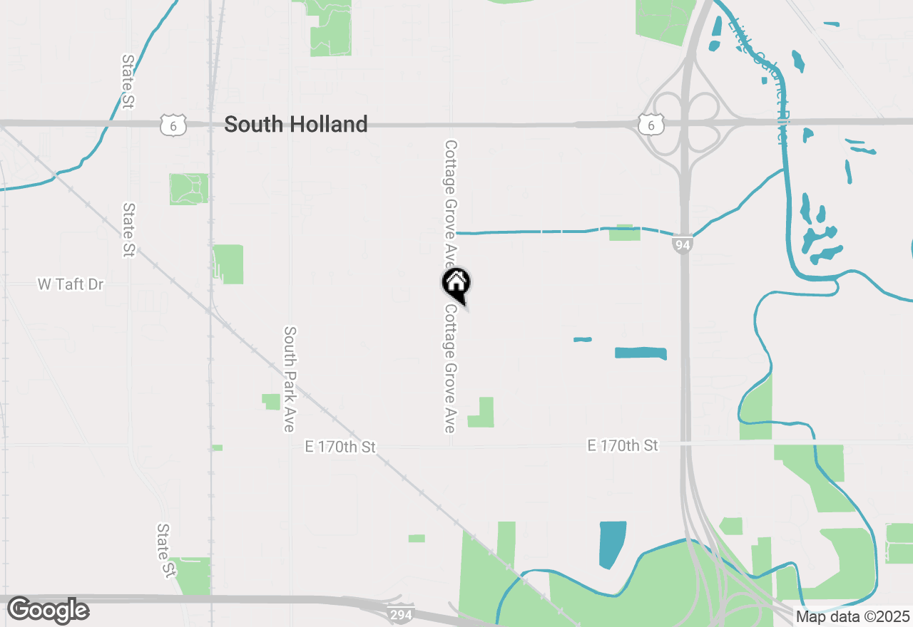 Map of 16645 Cottage Grove Avenue, South Holland, IL 60473