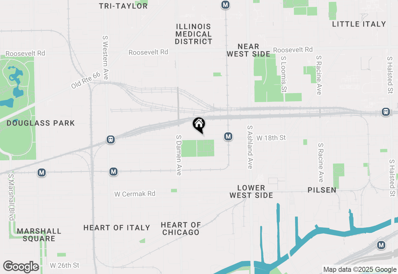 Map of 1854 W 18th Street #3R, Chicago, IL 60608
