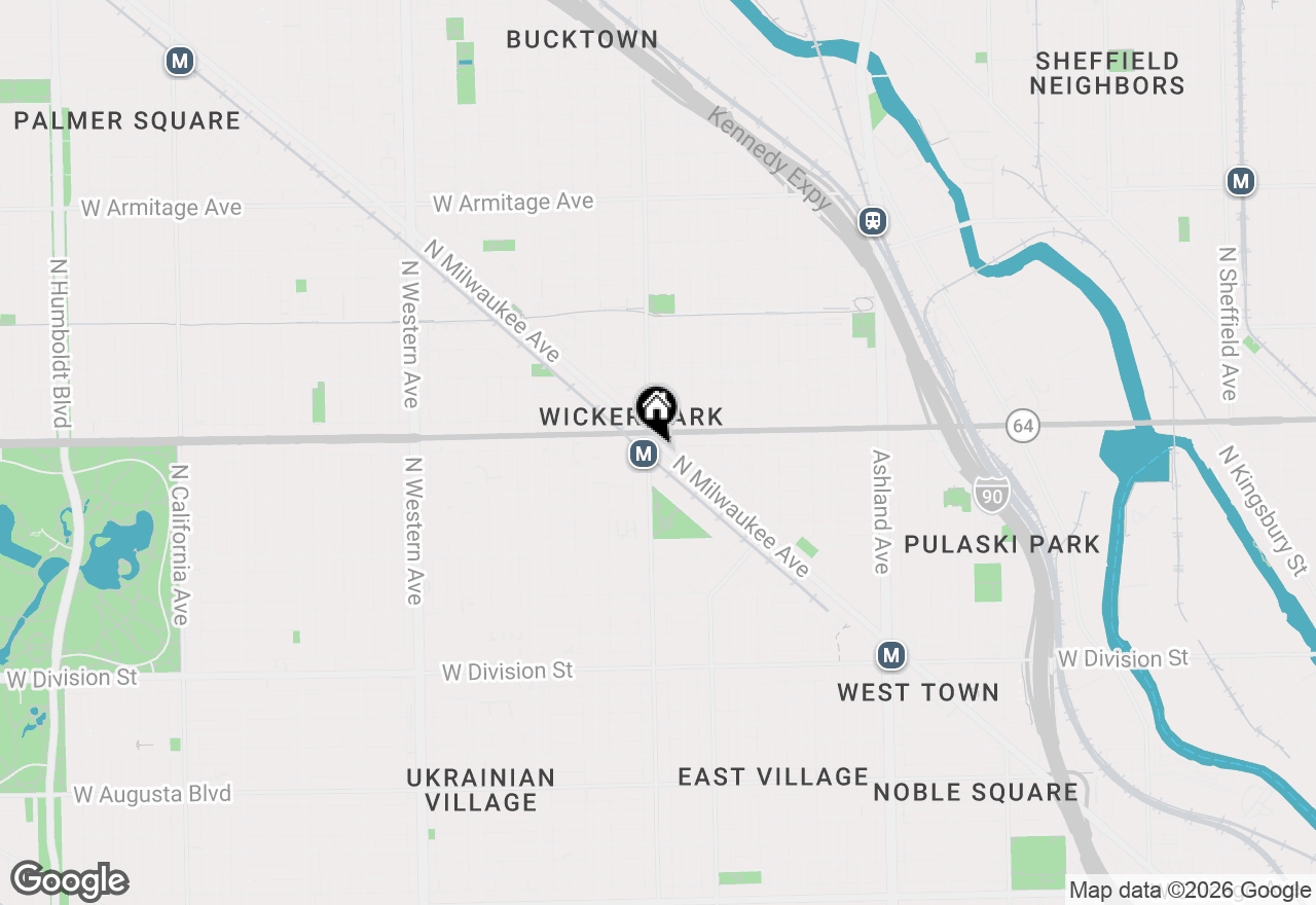 Map of 1572 N Milwaukee Avenue #C, Chicago, IL 60622