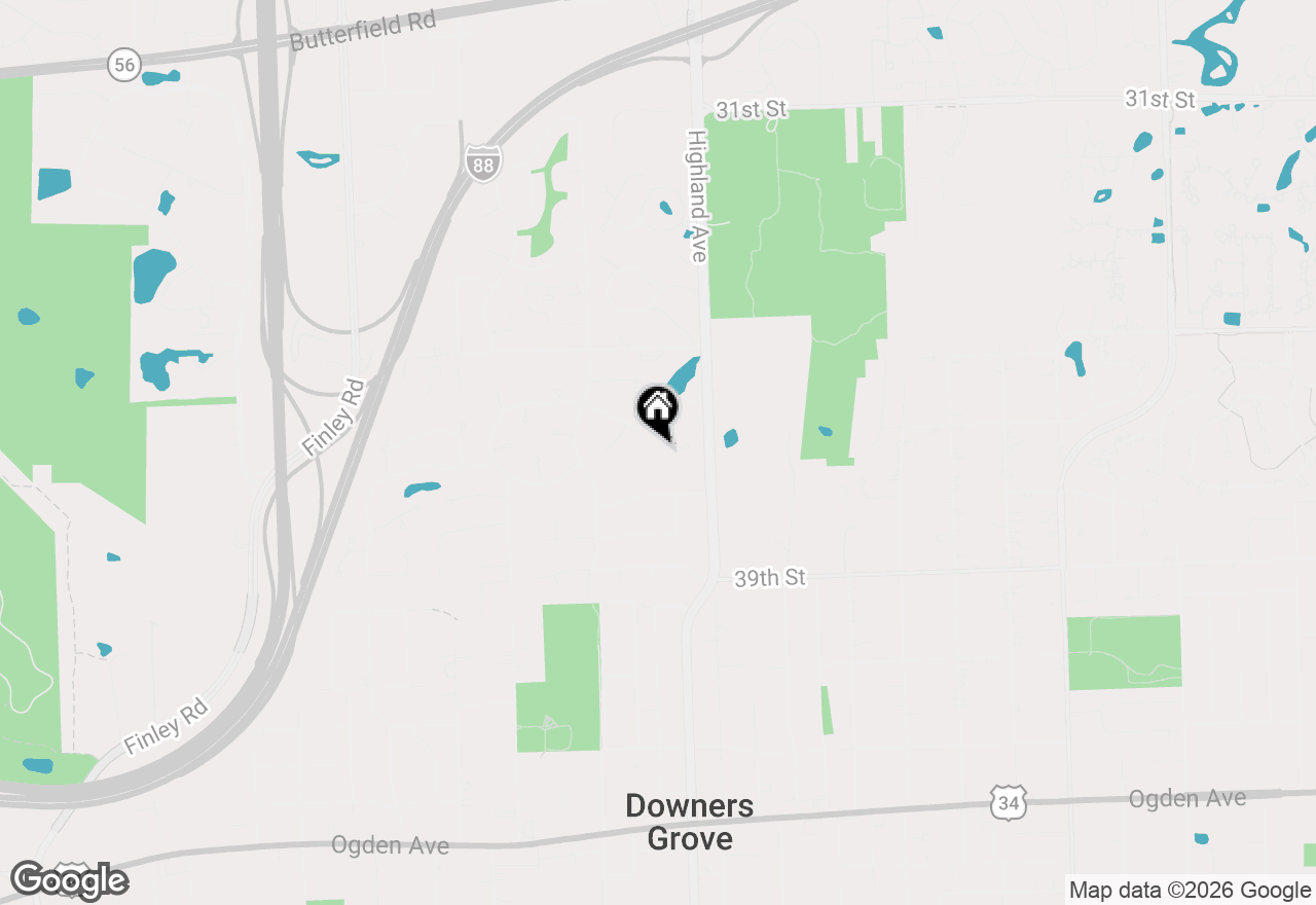 Map of 3636 Quince Court, Downers Grove, IL 60515