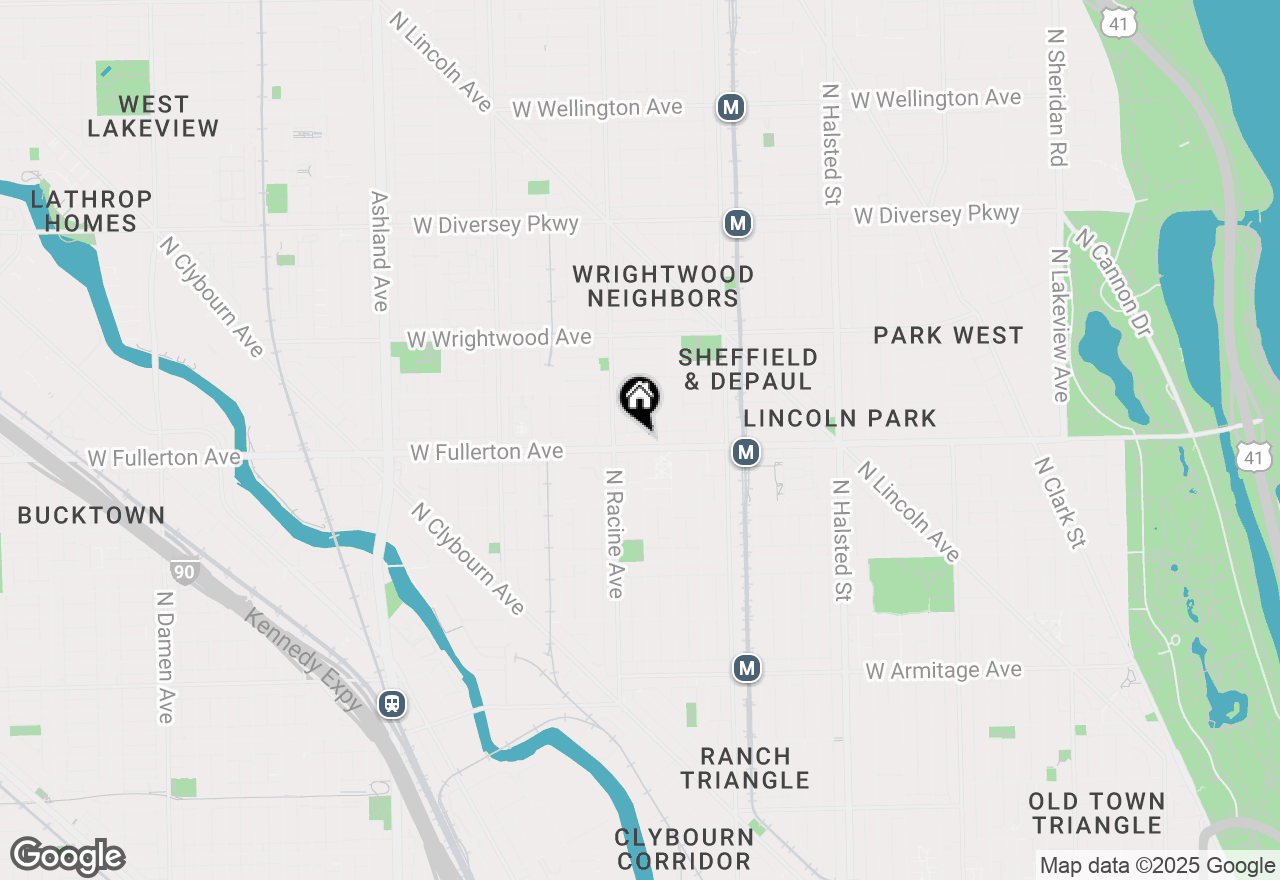 Map of 1128 W Fullerton Avenue #5, Chicago, IL 60614