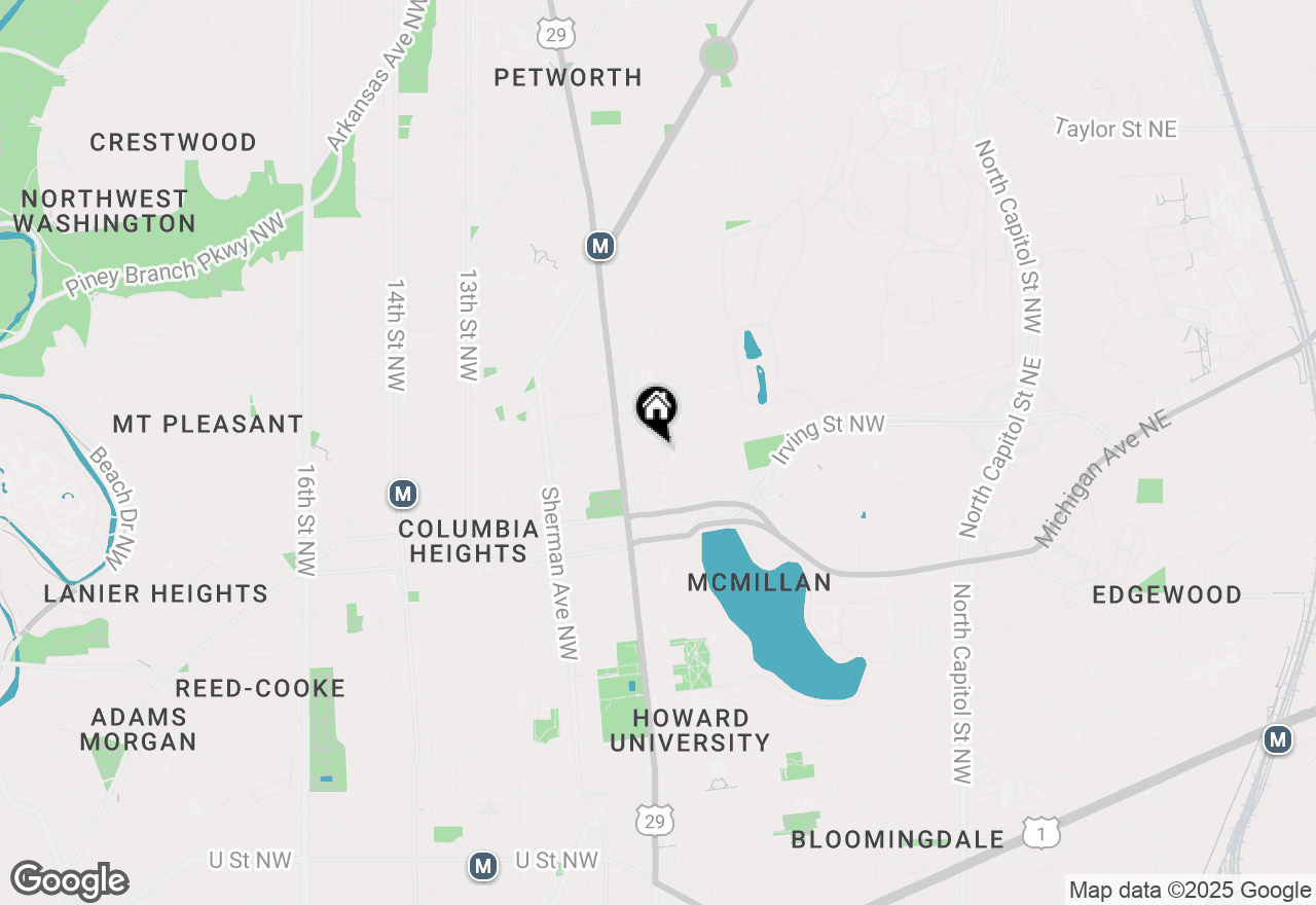 Map of 619 Kenyon Street Nw, Washington, DC 20010