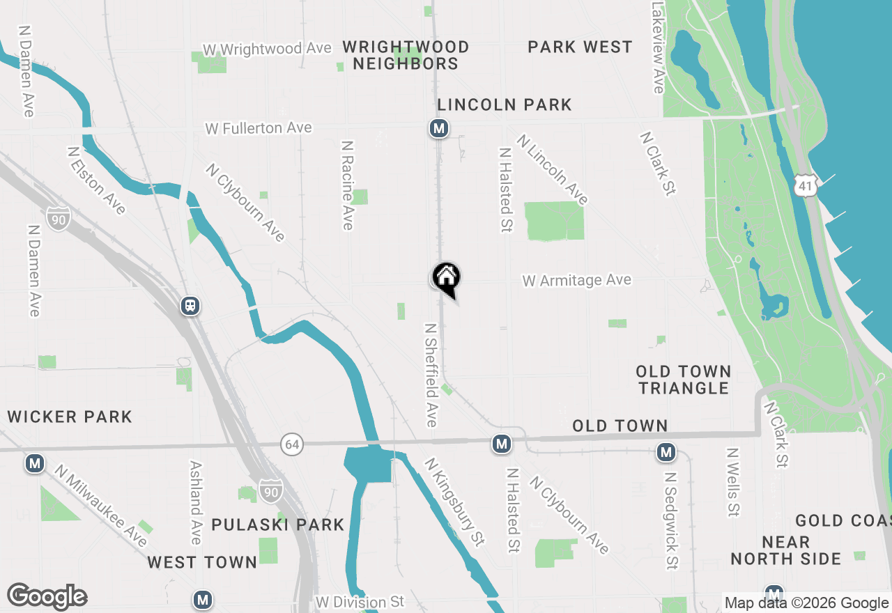 Map of 1934 N Bissell Street, Chicago, IL 60614