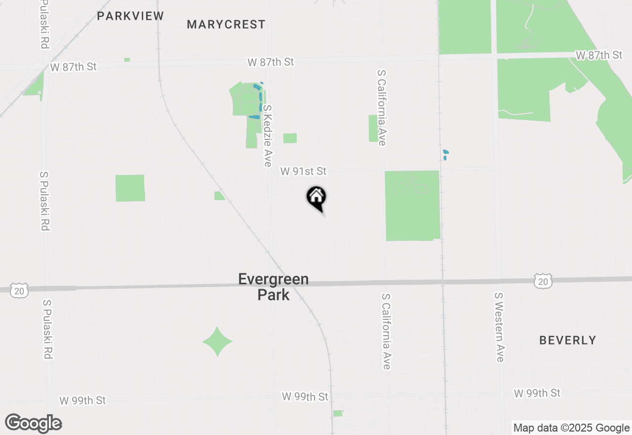 Map of 9241 S Utica Avenue, Evergreen Park, IL 60805