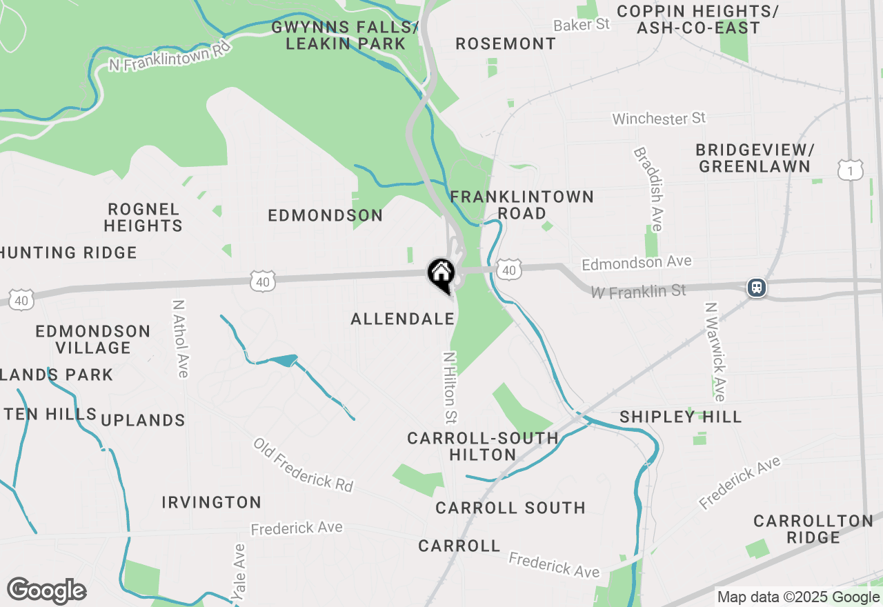 Map of 428 N Hilton Street, Baltimore, MD 21229