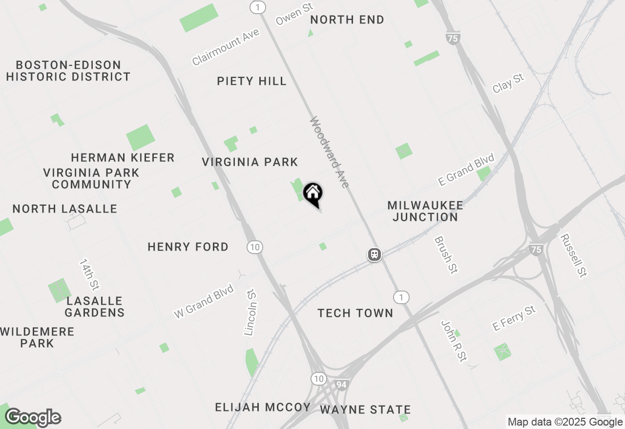 Map of 7409 2nd Avenue #G3 (#23), Detroit, MI 48202