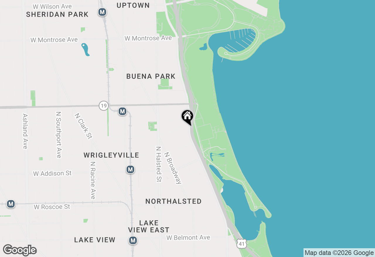 Map of 3750 N Lake Shore Drive #1D, Chicago, IL 60613