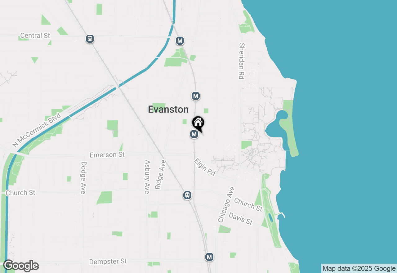 Map of 827 Foster Street, Evanston, IL 60201