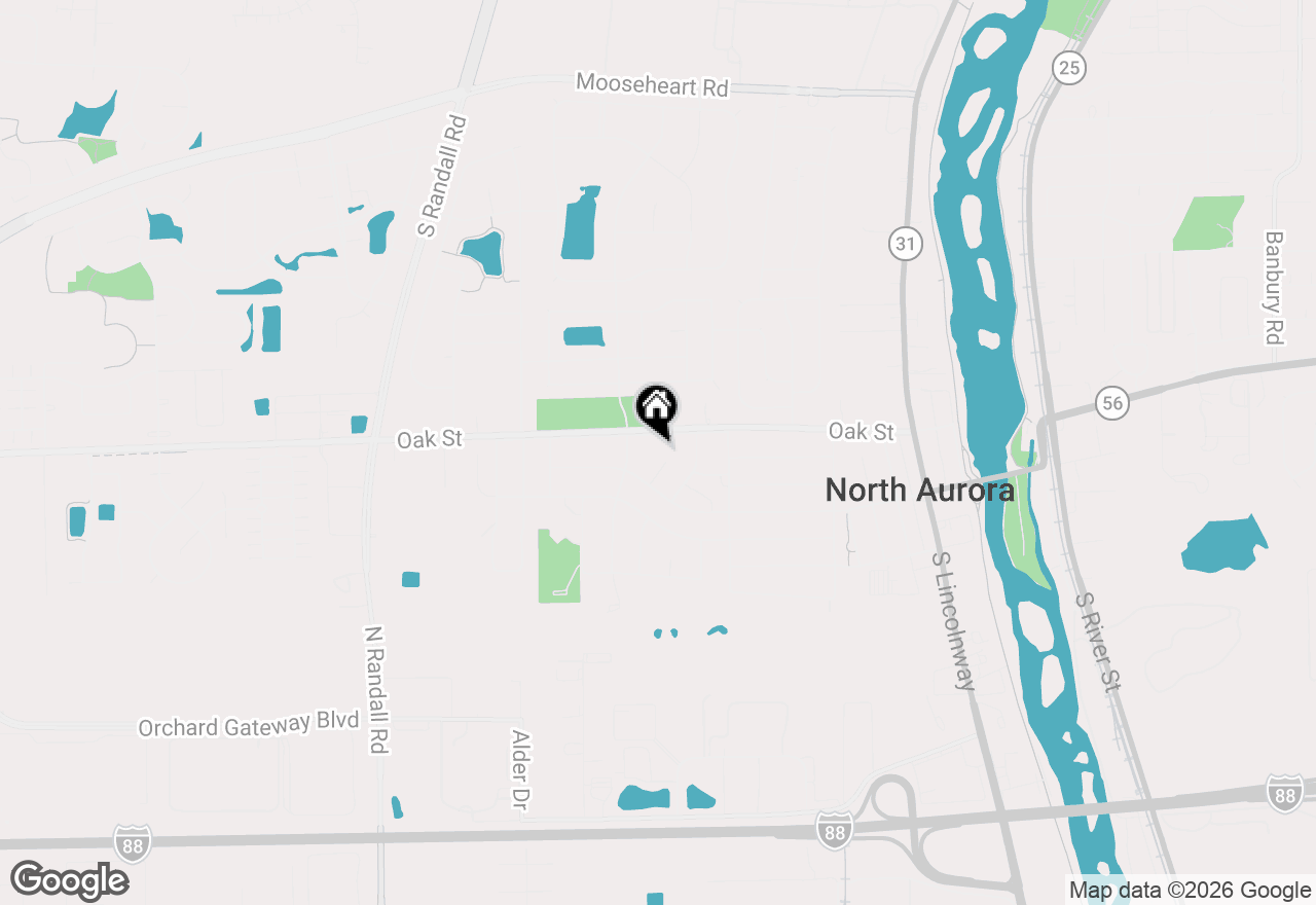 Map of 8 Candlewick Court, North Aurora, IL 60542