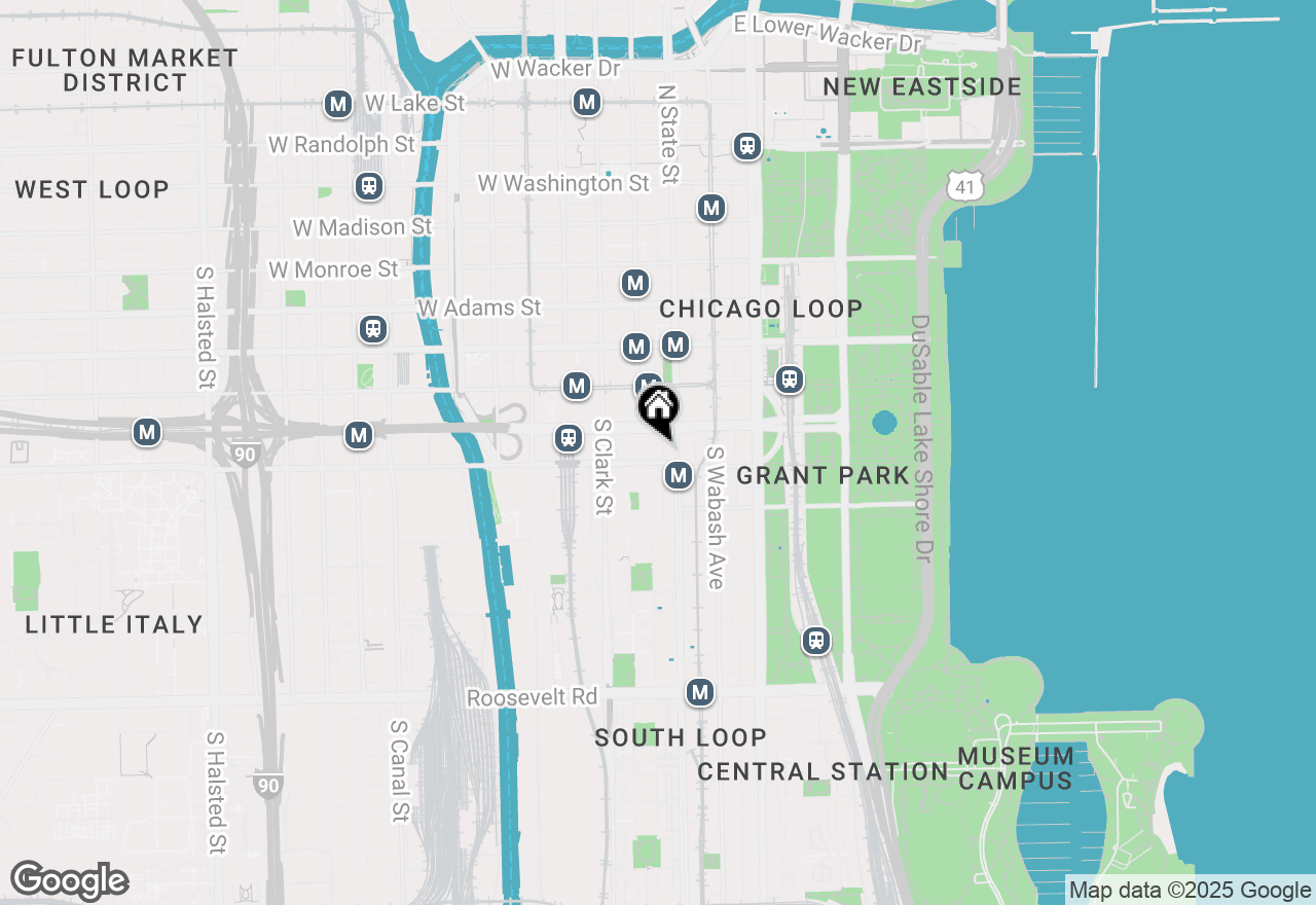 Map of 531 S Plymouth Court #602, Chicago, IL 60605