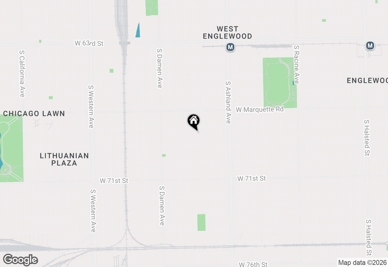 Map of 6818 S Wood Street, Chicago, IL 60636