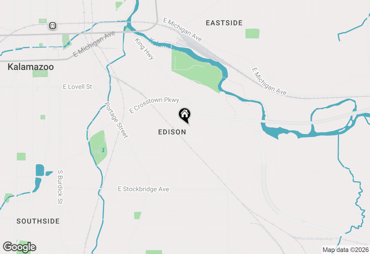 Map of 1217 E Vine Street, Kalamazoo, MI 49001