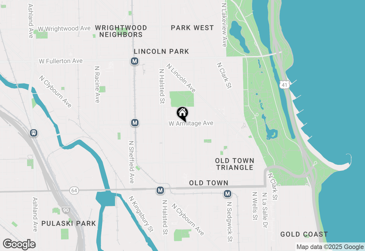 Map of 649 W Armitage Avenue, Chicago, IL 60614