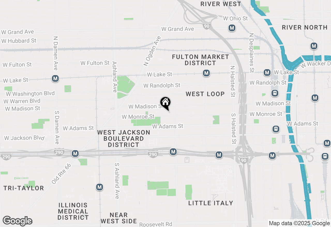 Map of 1240 W Monroe Street #7, Chicago, IL 60607