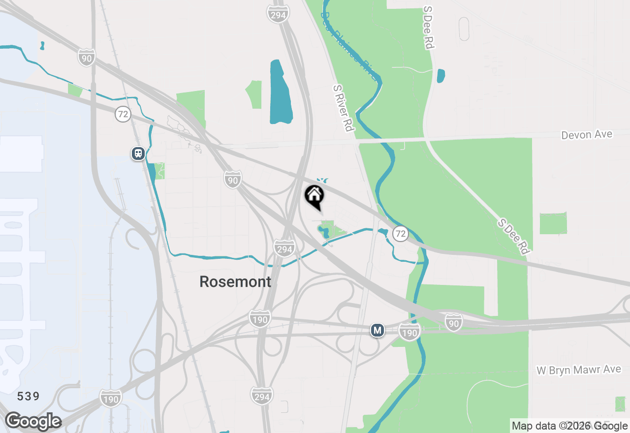 Map of 9595 Maple Drive #2N, Rosemont, IL 60018