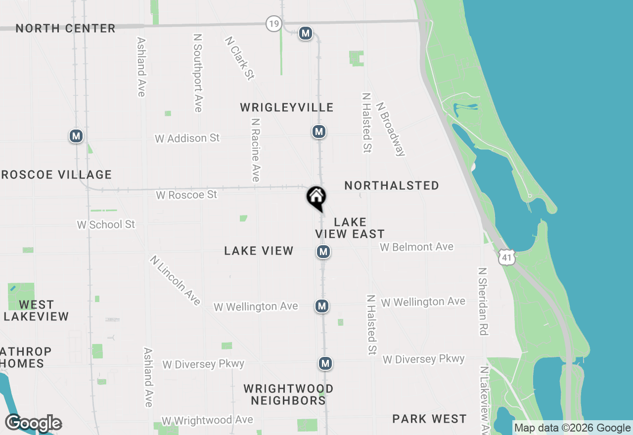 Map of 3301 N Sheffield Avenue #301, Chicago, IL 60657