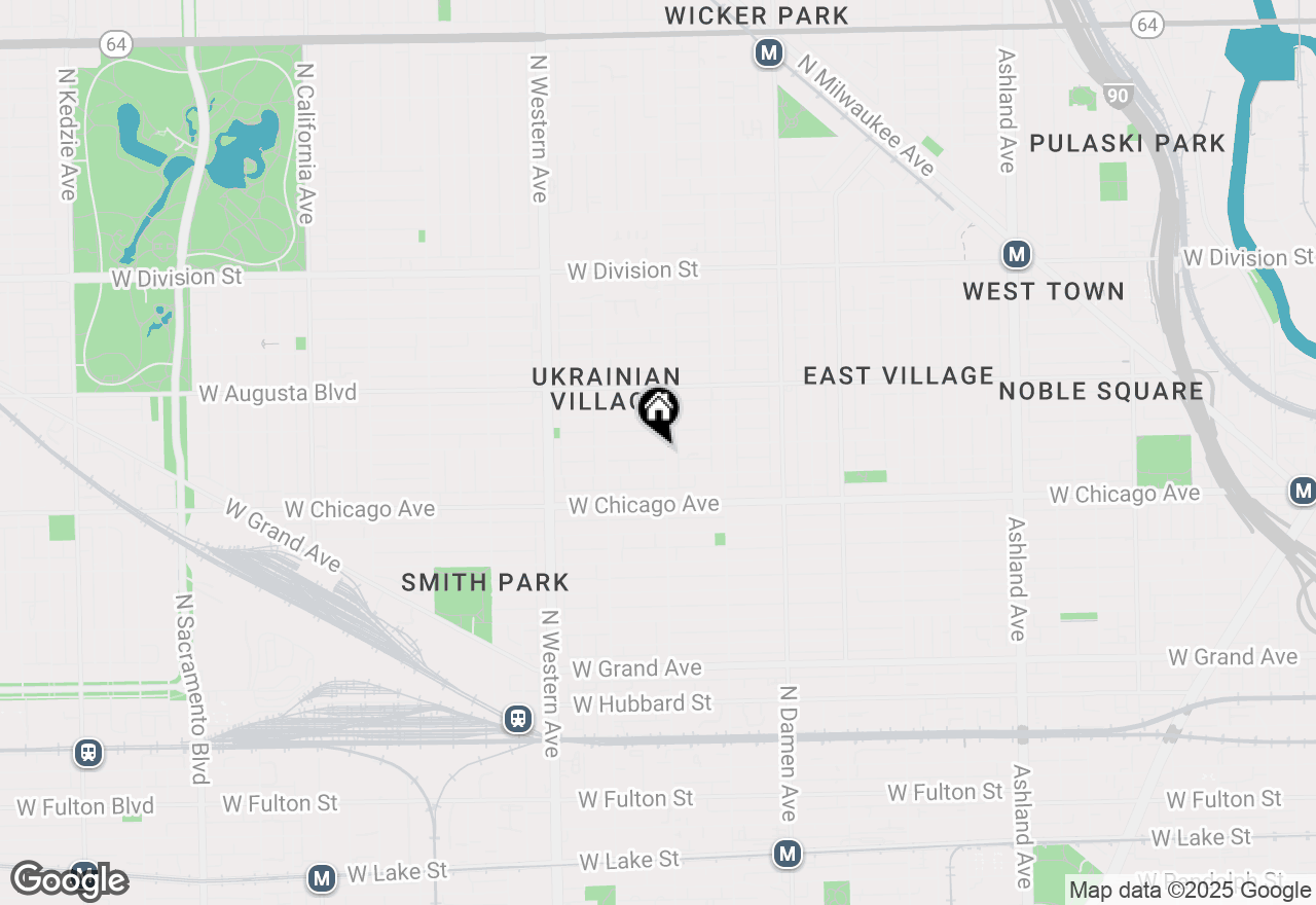 Map of 2205 W Iowa Street #3F, Chicago, IL 60622