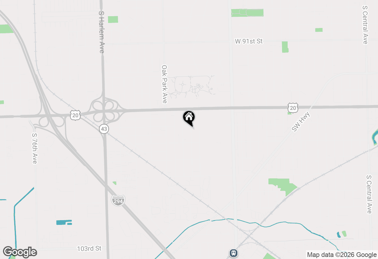 Map of 9606 S Natoma Avenue, Oak Lawn, IL 60453