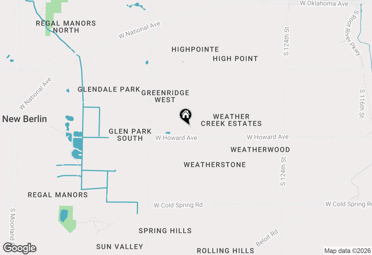 Map of 3821 S Sunny View Dr, New Berlin, WI 53151