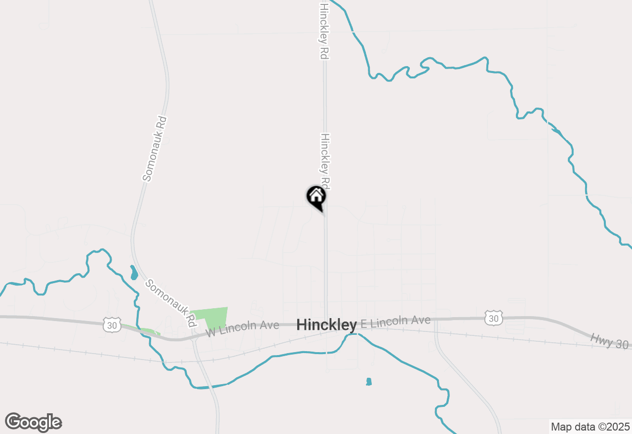 Map of 660 Louise Drive, Hinckley, IL 60520