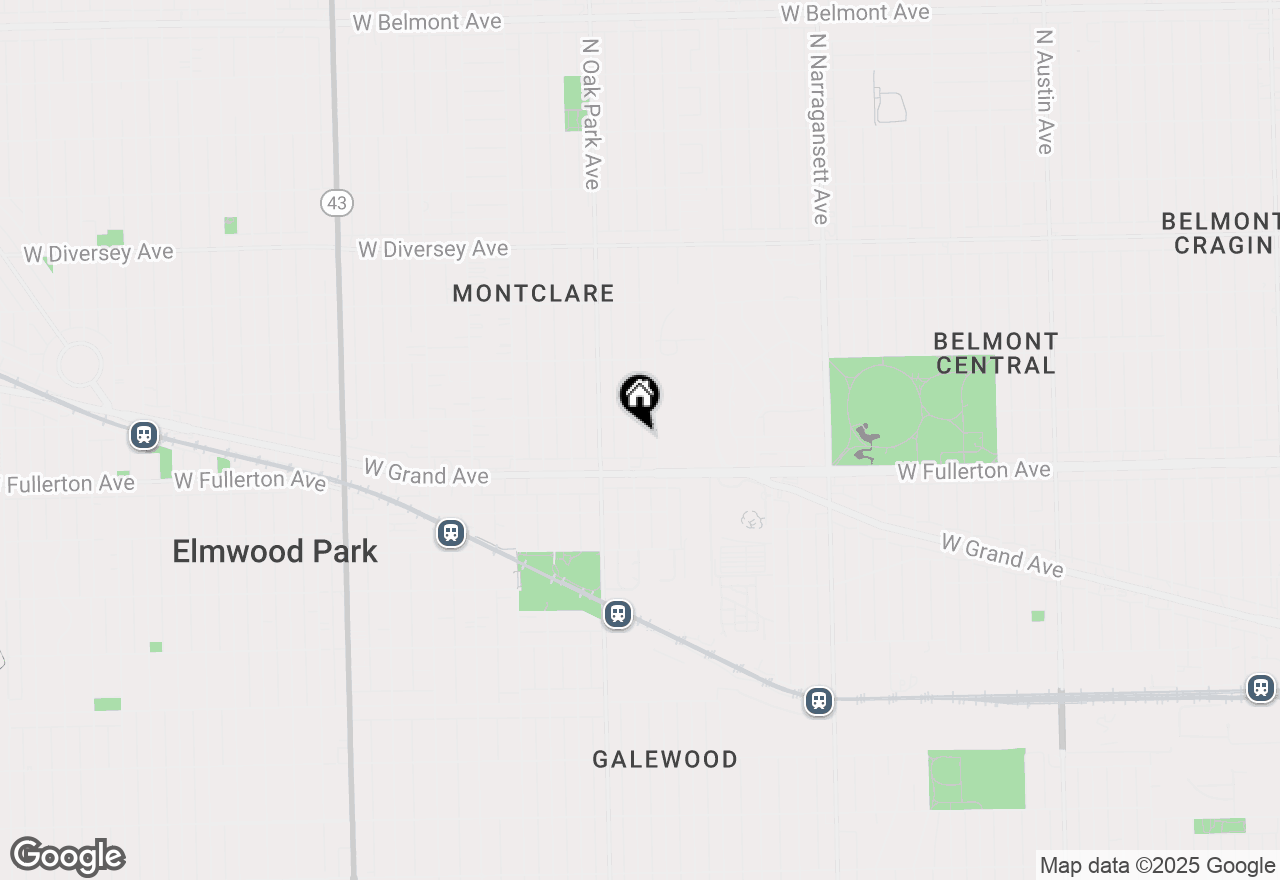 Map of 2435 N Rutherford Avenue, Chicago, IL 60707