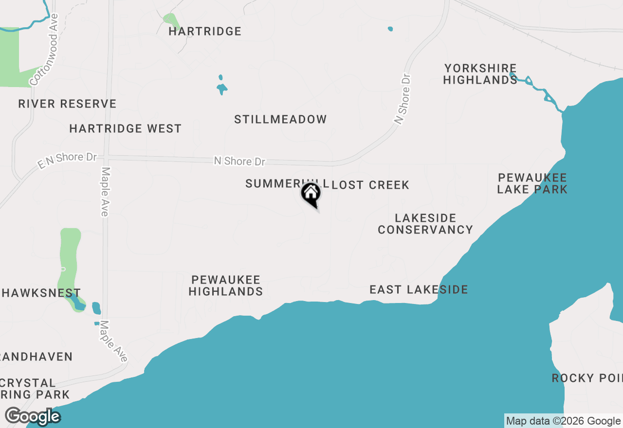 Map of W292N3296 Summerhill Rd, Pewaukee, WI 53072