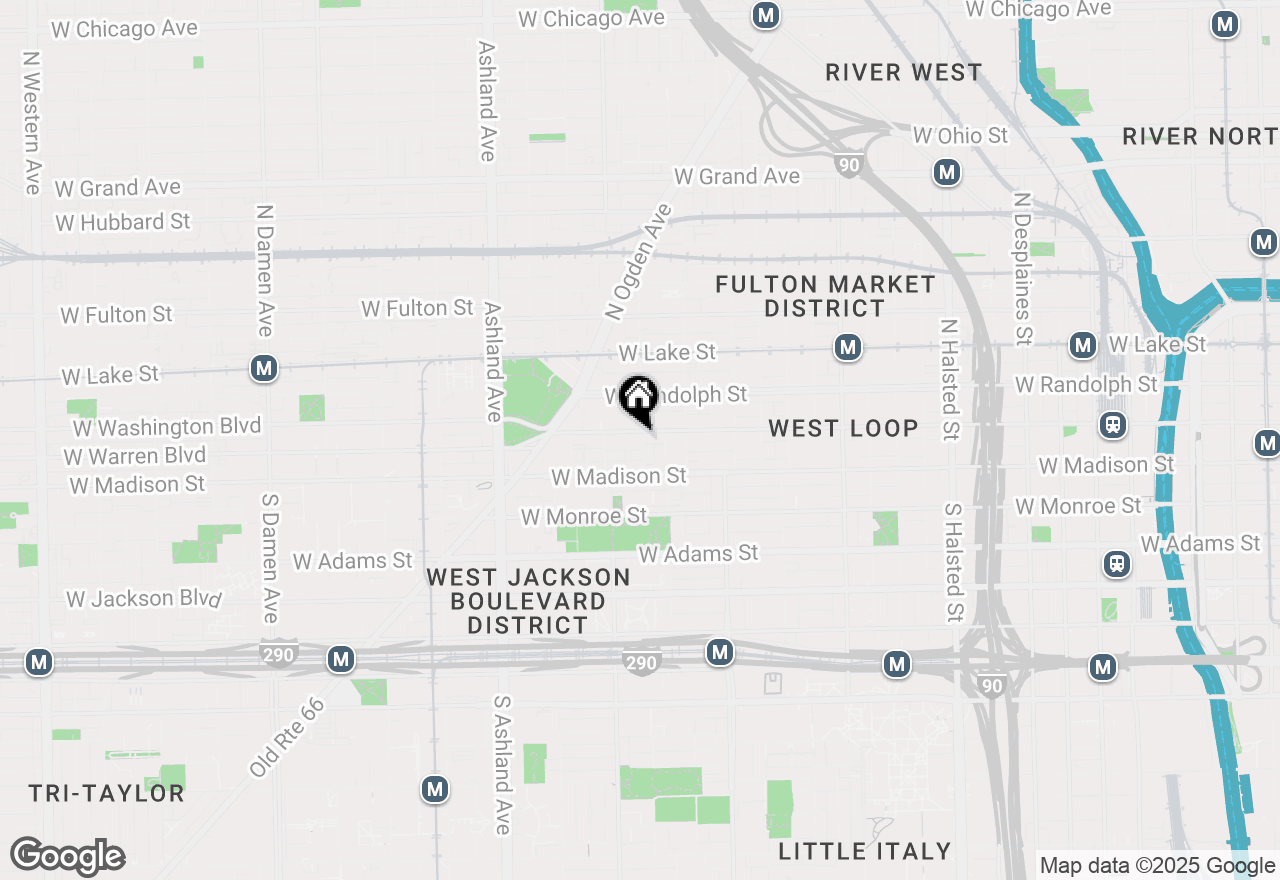 Map of 1327 W Washington Boulevard #5G-H, Chicago, IL 60607