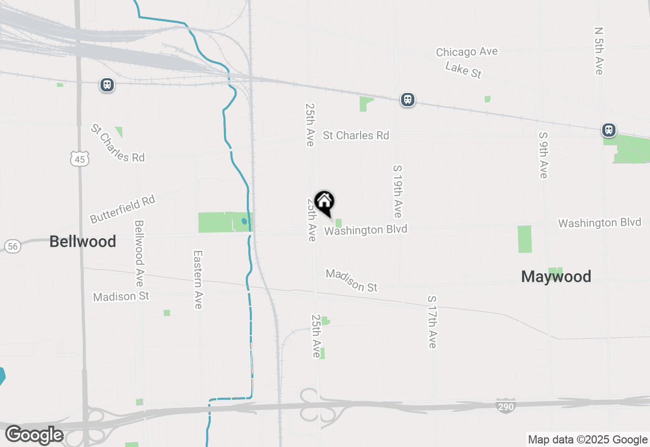 Map of 536 24th Avenue, Bellwood, IL 60104