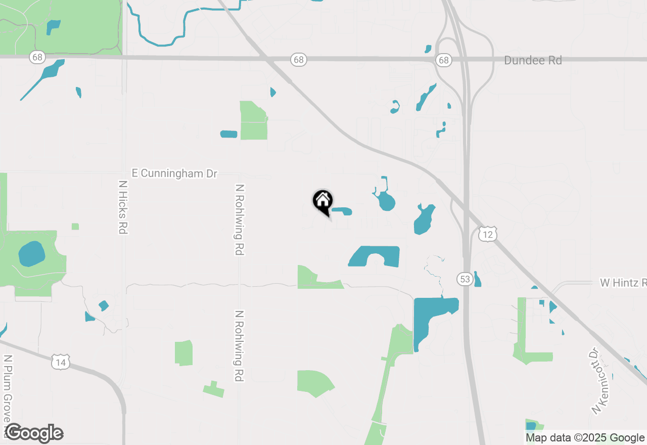 Map of 1092 E Cottonwood Way, Palatine, IL 60074