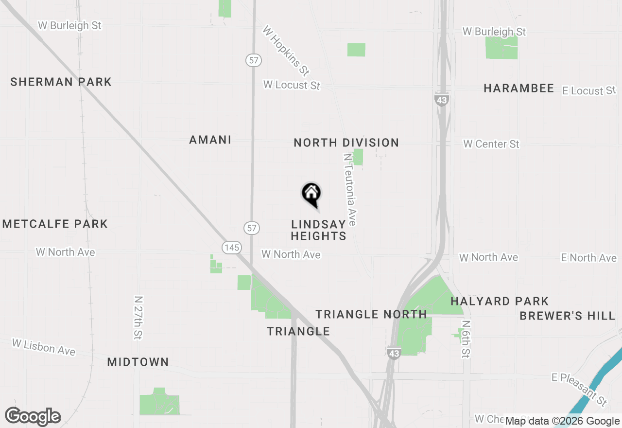 Map of 2436 N 16th St, Milwaukee, WI 53206