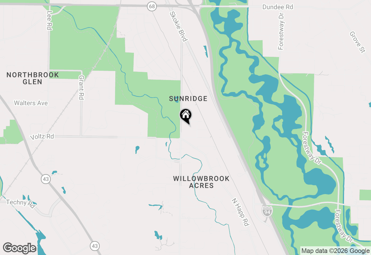 Map of 334 Southgate Drive, Northbrook, IL 60062