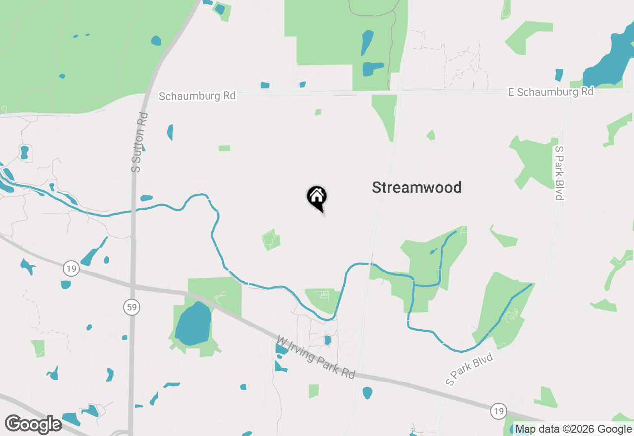 Map of 40 Jackson Lane, Streamwood, IL 60107