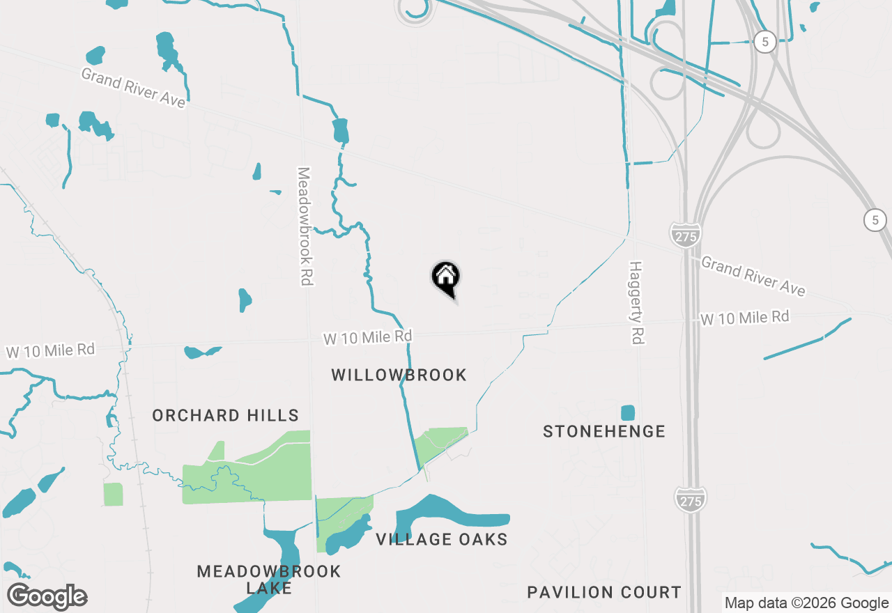 Map of 24354 Amanda Lane, Novi, MI 48375