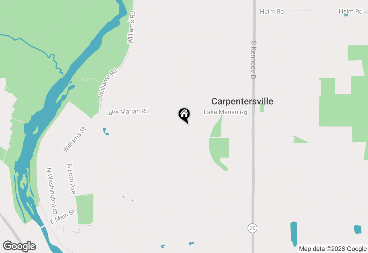 Map of 1280 Brookdale Drive, Carpentersville, IL 60110