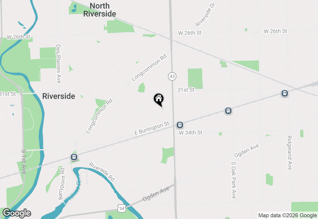 Map of 389 Addison Road, Riverside, IL 60546