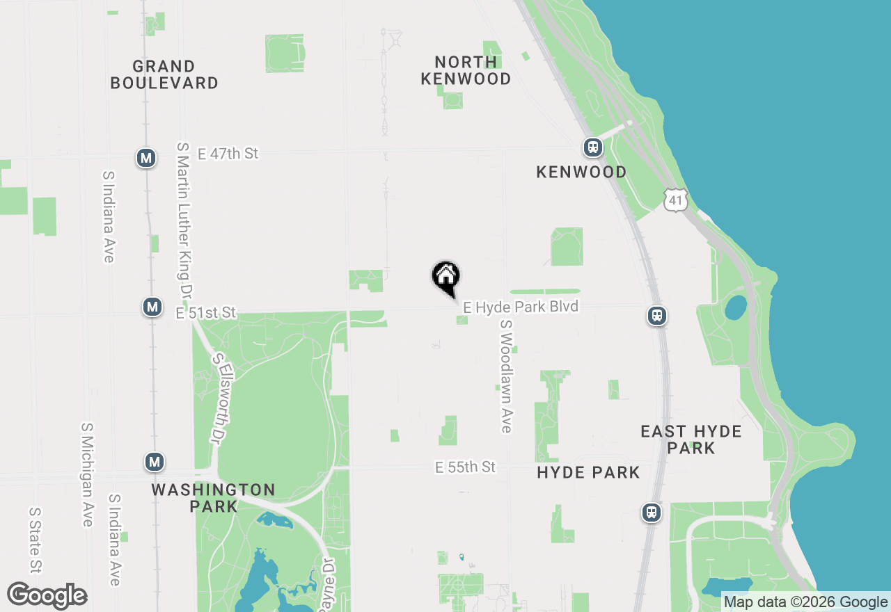 Map of 1024 E Hyde Park Boulevard #3S, Chicago, IL 60615