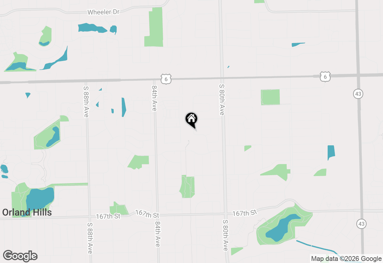 Map of 16200 Bormet Drive, Tinley Park, IL 60477