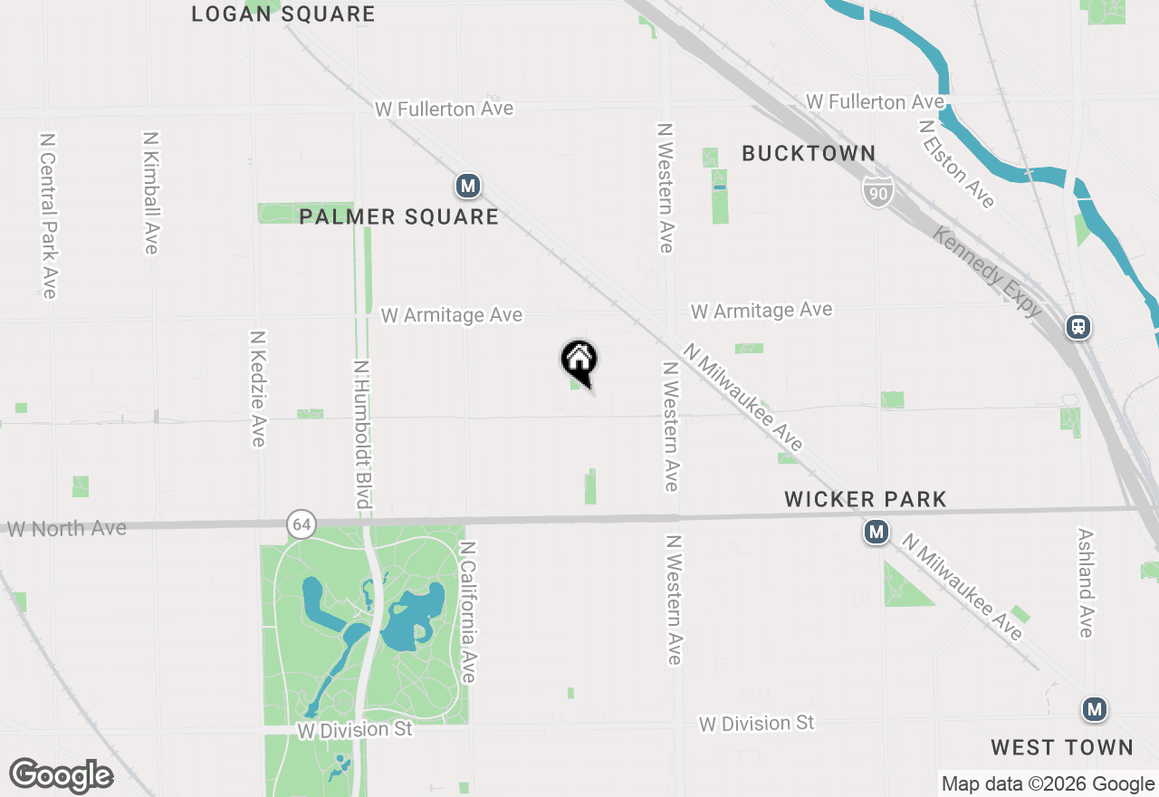 Map of 2555 W Moffat Street #D, Chicago, IL 60647