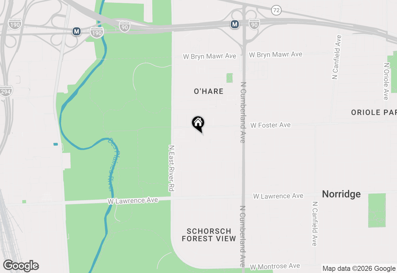 Map of 8649 1/2 W Foster Avenue #1B, Chicago, IL 60656