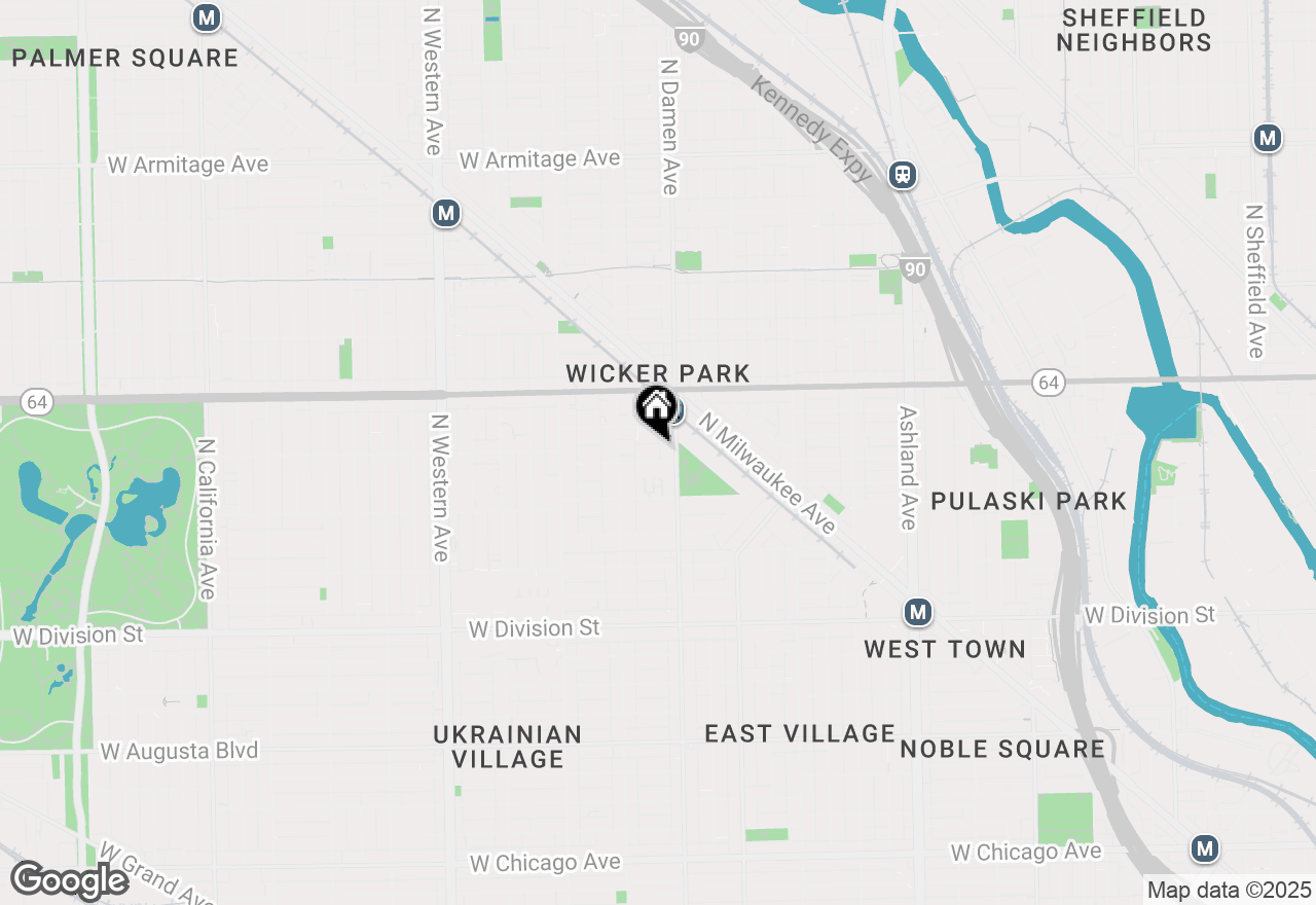 Map of 2018 W Lemoyne Street #2W, Chicago, IL 60622